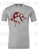 Load image into Gallery viewer, Jennings Bulldogs Paw Splatter-Adult Sizing