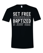 Load image into Gallery viewer, Baptism Shirt (Set Free, Unashamed)-Youth Sizing
