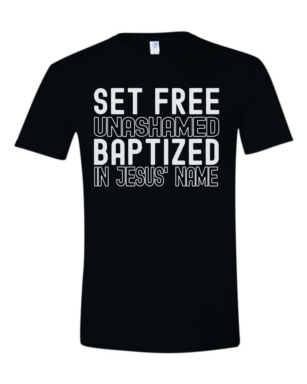 Baptism Shirt (Set Free, Unashamed)-Youth Sizing