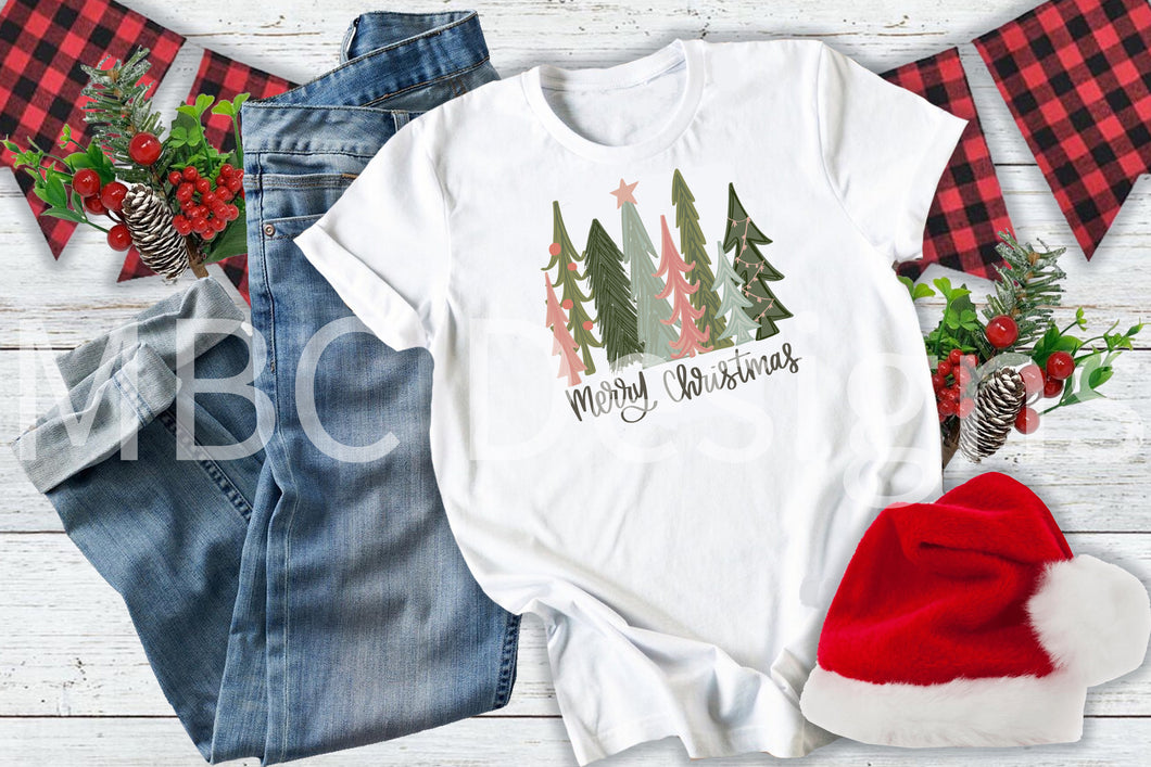 Boho Merry Christmas w/ Trees-Infant Sizing