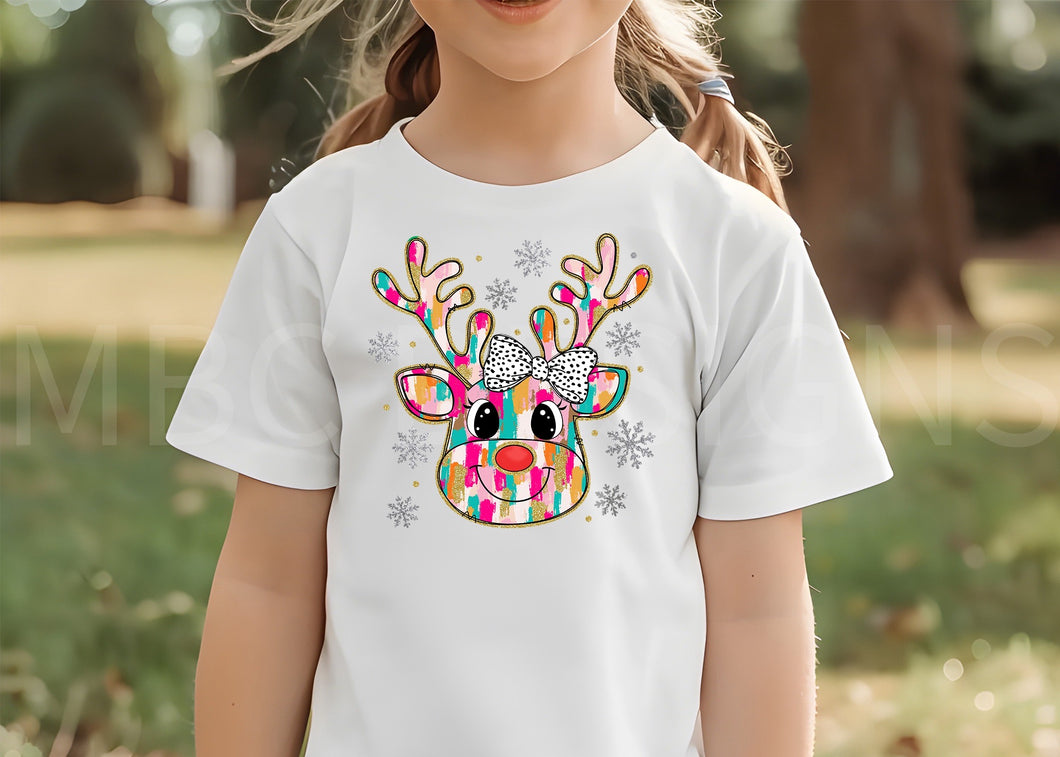 Brush Stroke Reindeer-Toddler Sizing