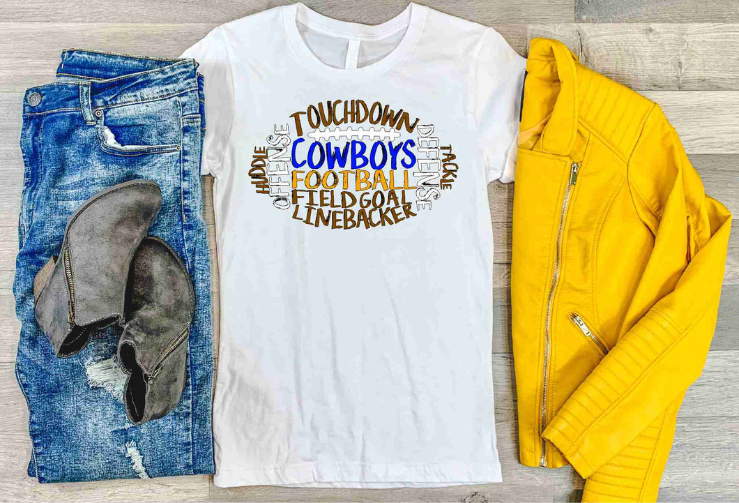 MSU Cowboys Football (words)-Toddler Sizing