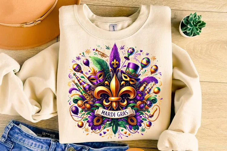 Mardi Gras (Fleur De Lis)-Adult Sizing