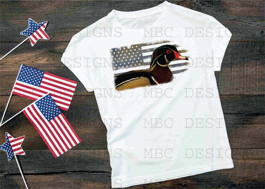 Wood Duck w/ Flag-Youth Sizing
