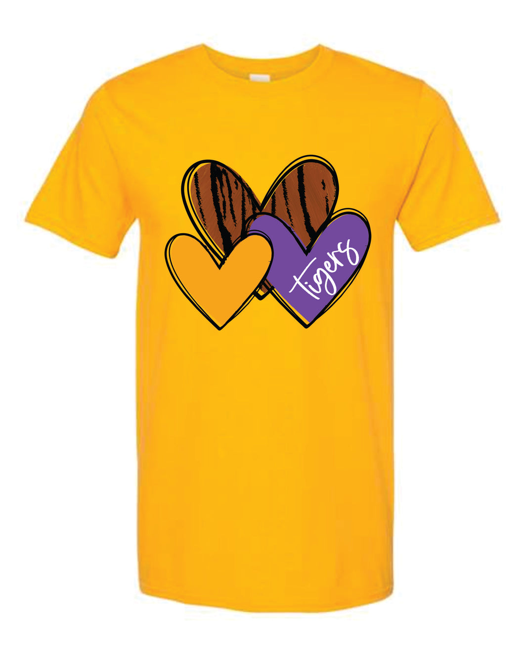 Tiger Print Hearts-Toddler Sizing