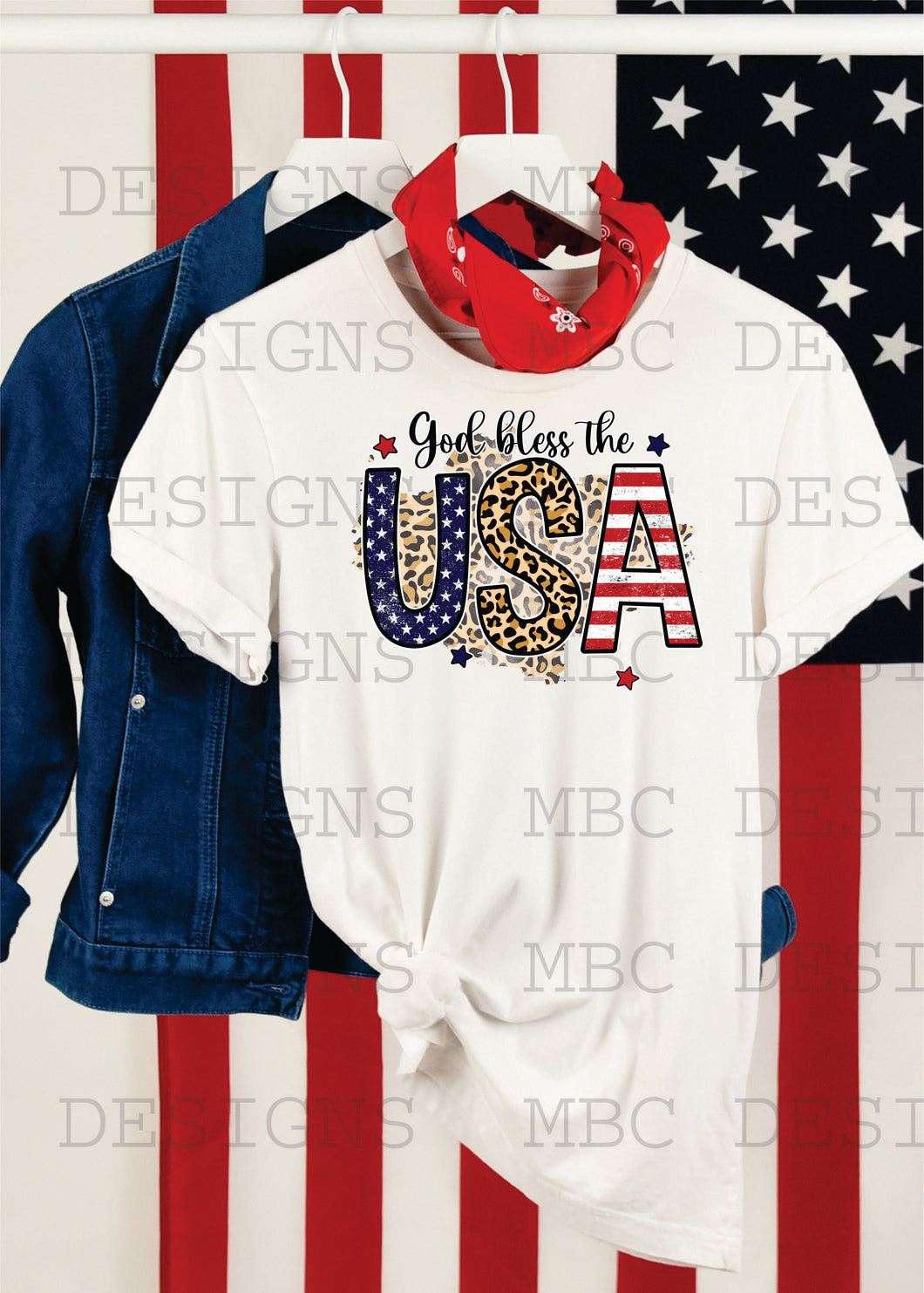 God Bless the USA-Leopard-Toddler Sizing