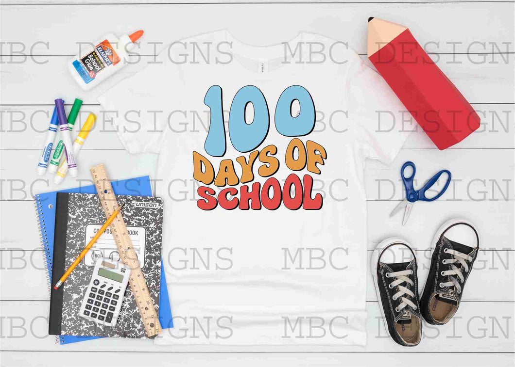 Groovy 100 Days of School-Infant Sizing