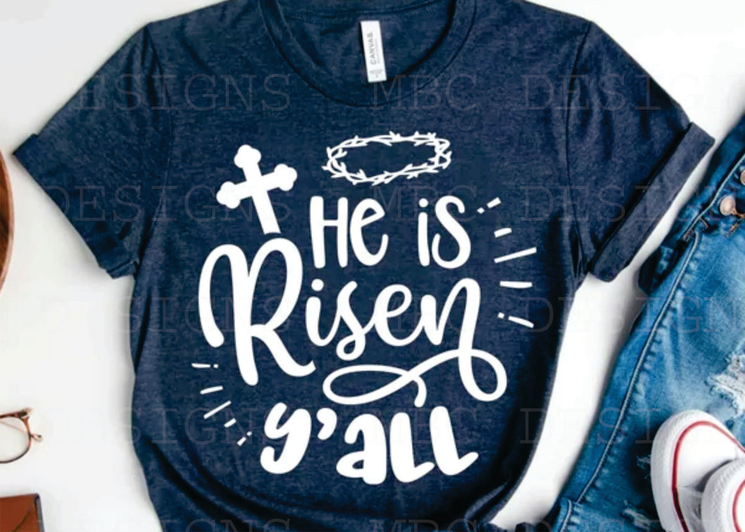 He Is Risen Y'all-Youth Sizing