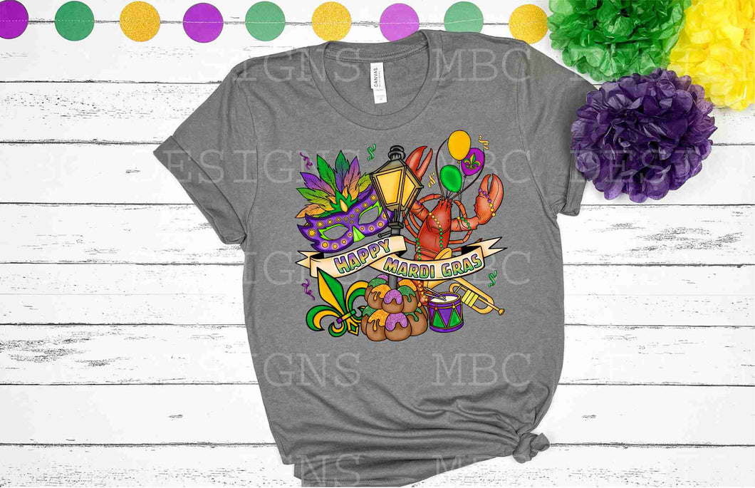 Happy Mardi Gras-Toddler Sizing