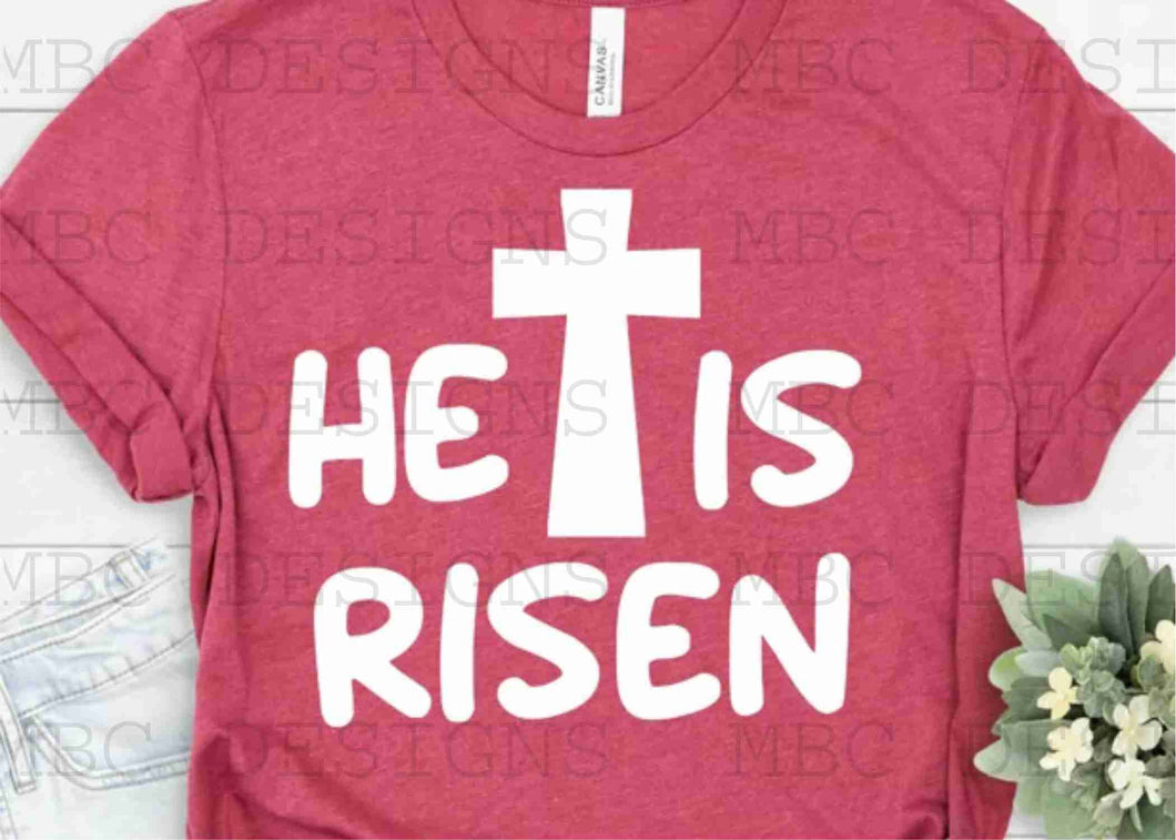 He Is Risen w/ Cross-Toddler Sizing