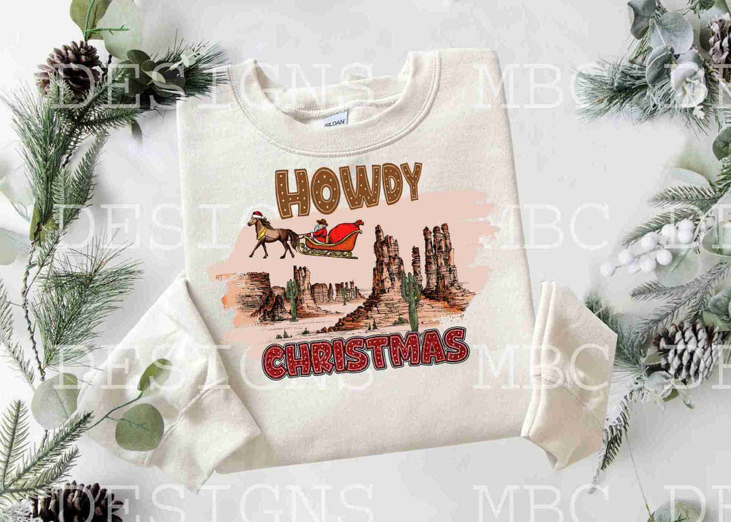 Howdy Christmas (Santa in the Desert)-Adult Sizing