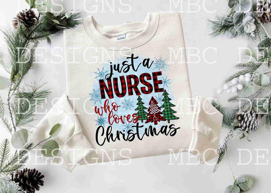 Just a Nurse Who Loves Christmas-Adult Sizing