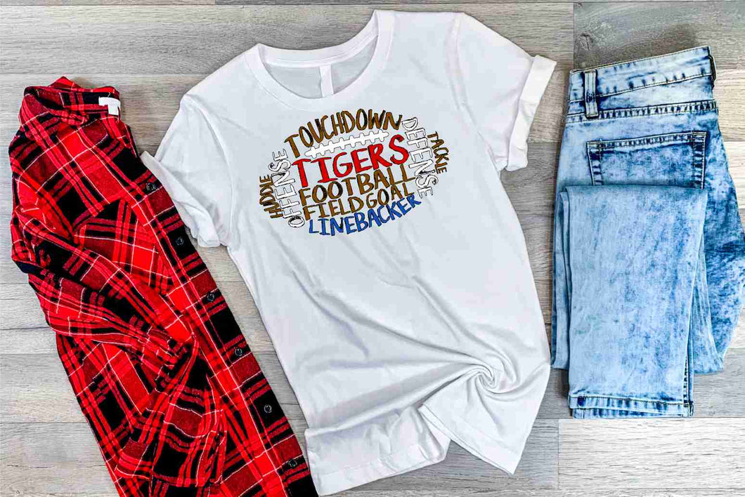 Lake Arthur Tigers Football (words)-Toddler Sizing