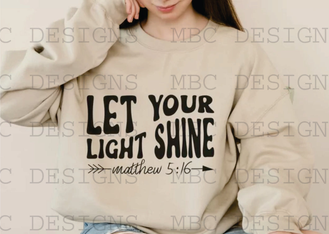 Let Your Light Shine-Youth Sizing