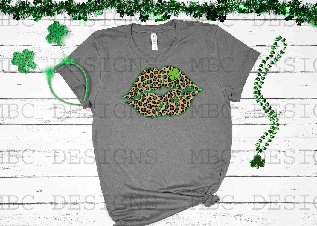 St. Patrick’s Day Leopard Lips-Infant Sizing