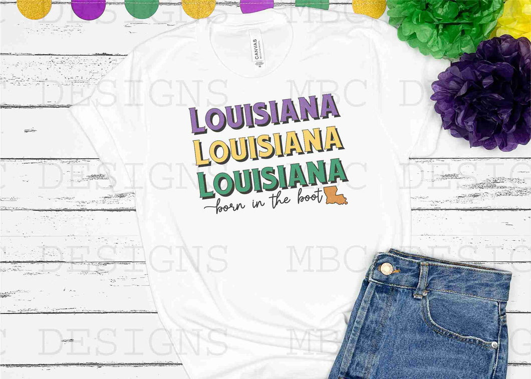 Louisiana-Born In The Boot-Toddler Sizing