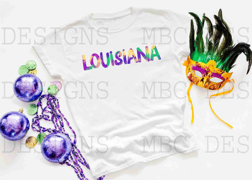 Tye Dyed Louisiana-Youth Sizing