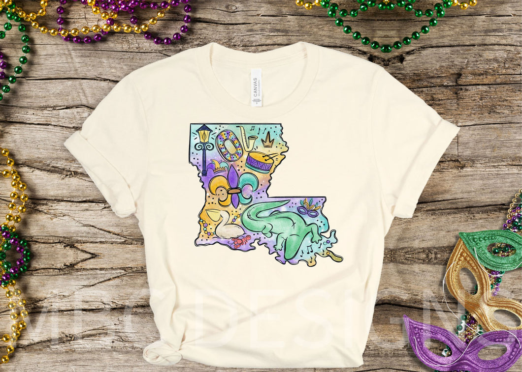 MARDI GRAS LOUISIANA-Youth Sizing