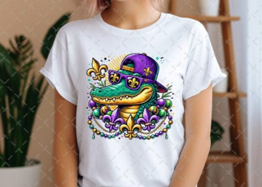 MARDI GRAS ALLIGATOR-Adult Sizing