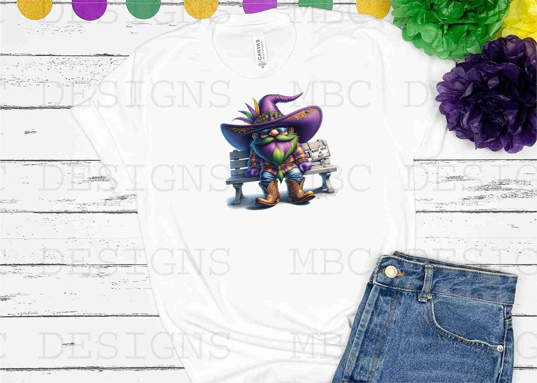 Mardi Gras Cool Gnome-Toddler Sizing