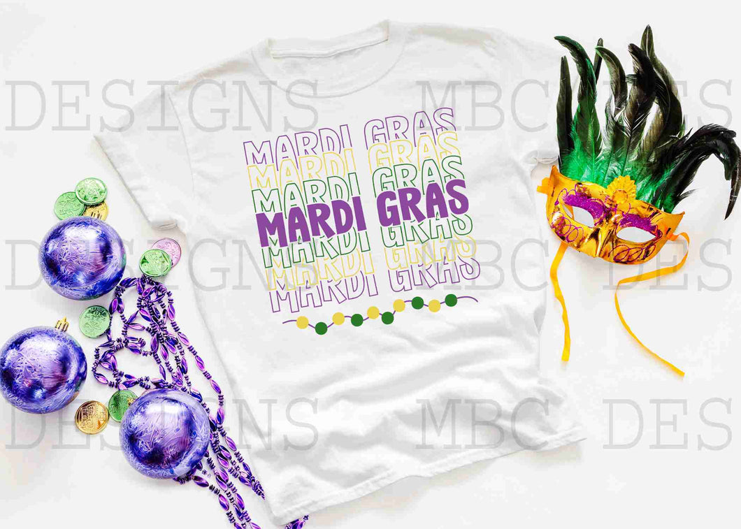 Mardi Gras Stacked-Infant Sizing