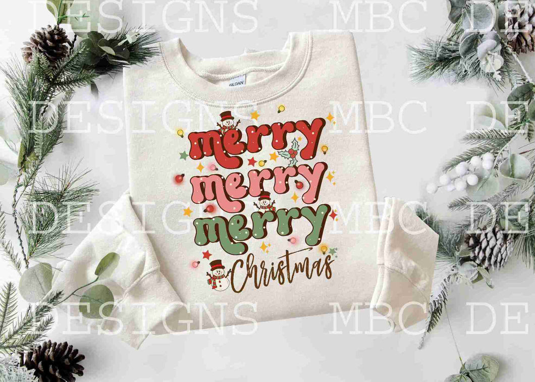 Merry Merry Merry Christmas-Toddler Sizing