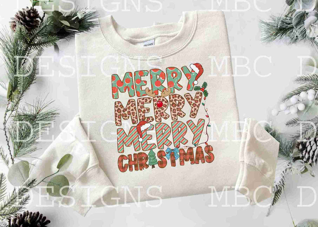 Merry Merry Merry Christmas-Toddler Sizing