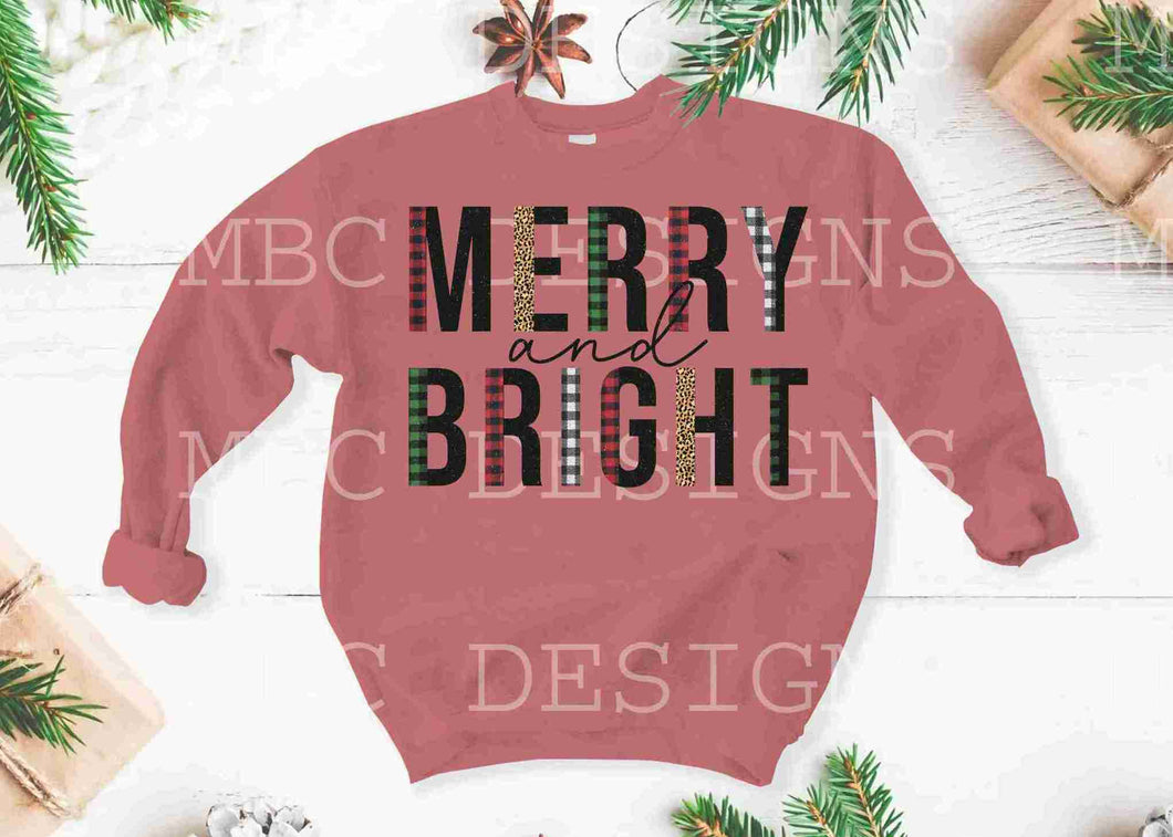 Merry and Bright (block letters)-Toddler Sizing