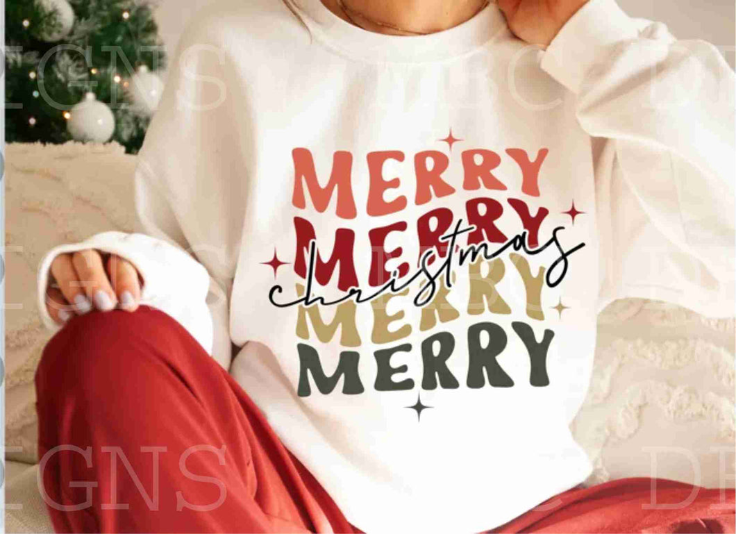 Merry Merry Merry Christmas-Adult Sizing