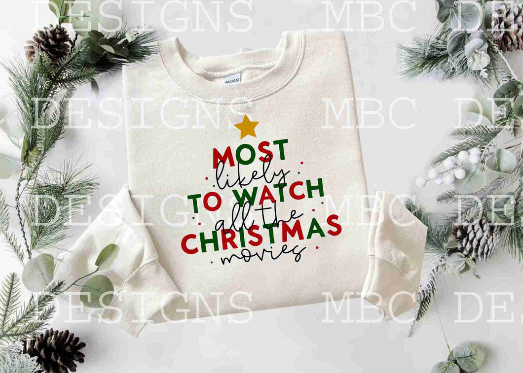 Most Likely to Watch All the Christmas Movies-Toddler Sizing