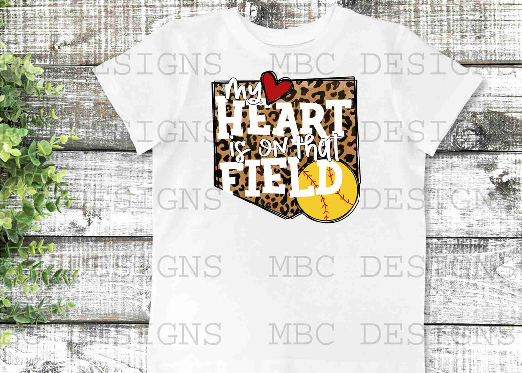 My Heart Is On That Field (softball)-Adult Sizing