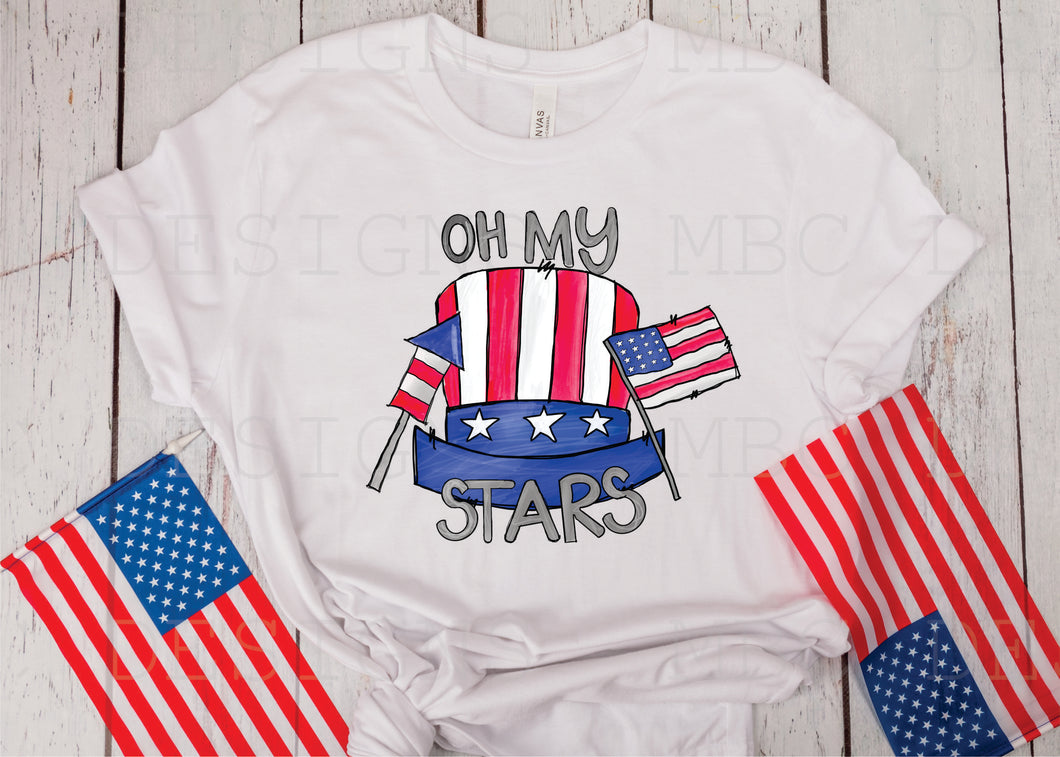 Oh My Patriotic Stars-Youth Sizing