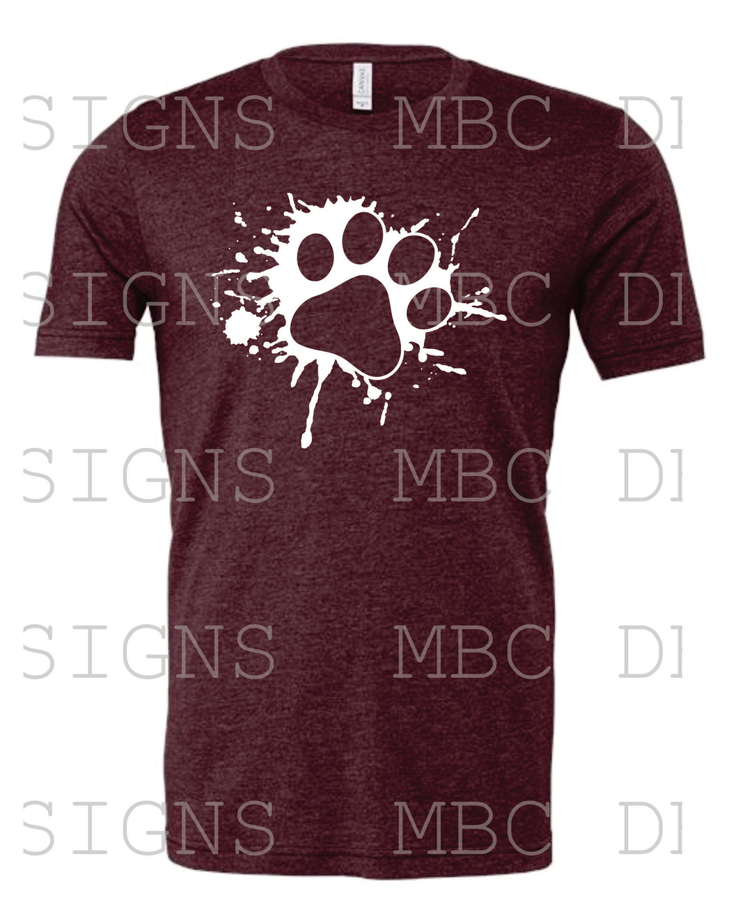 Jennings Bulldogs Paw Splatter-Adult Sizing