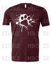 Load image into Gallery viewer, Jennings Bulldogs Paw Splatter-Youth Sizing
