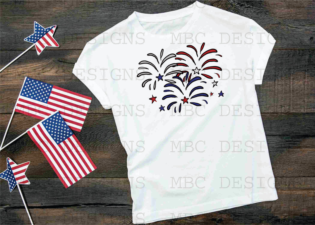 Patriotic Fireworks-Infant Sizing