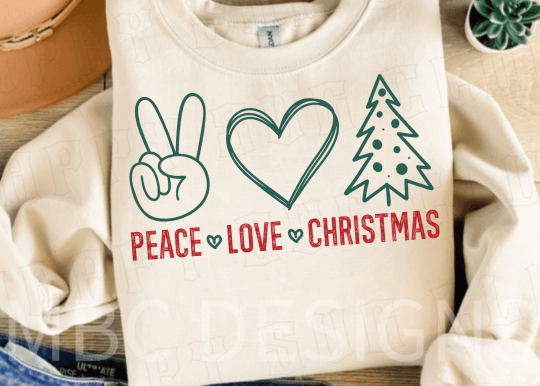 Peace Love Christmas-Infant Sizing