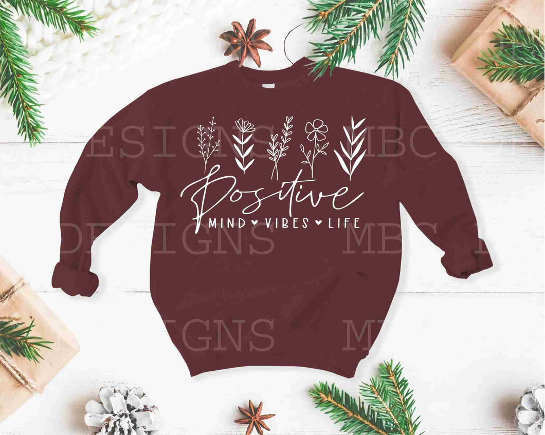 Positive Mind, Vibes, Life-Adult Sizing