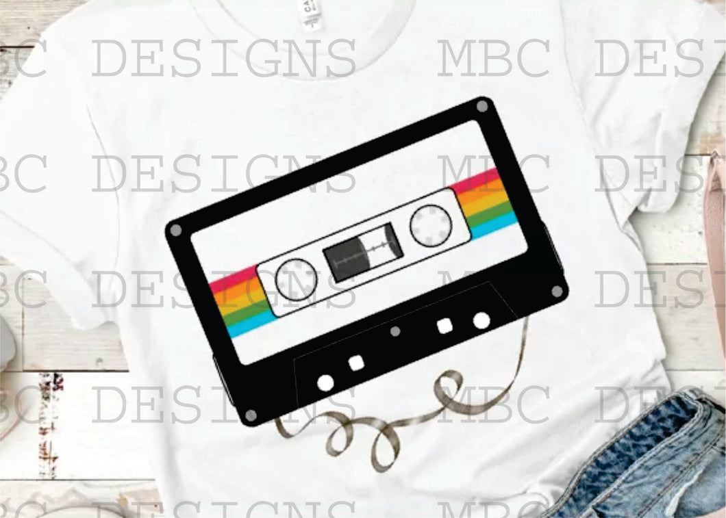 Retro Cassette Tape-Toddler Sizing