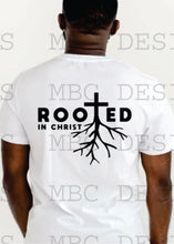 Load image into Gallery viewer, Rooted In Christ (2-sided design)-Youth Sizing
