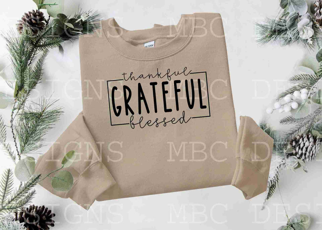 Thankful, Grateful, Blessed-Toddler Sizing