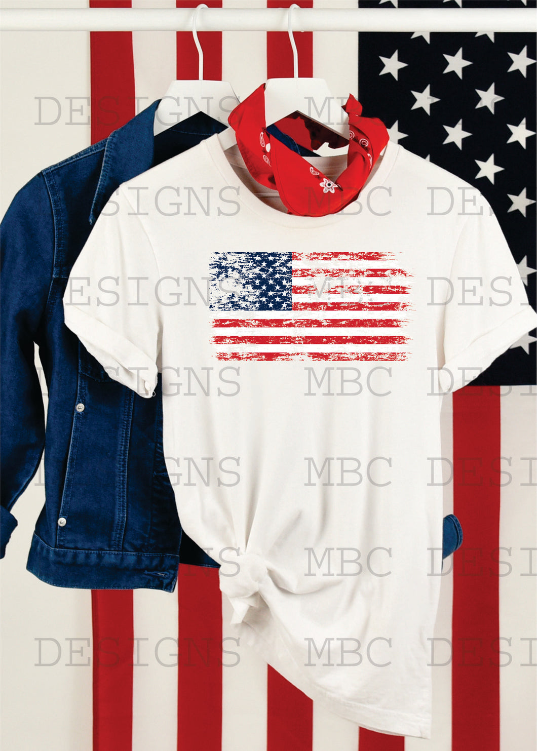 USA Distressed Flag-Infant Sizing