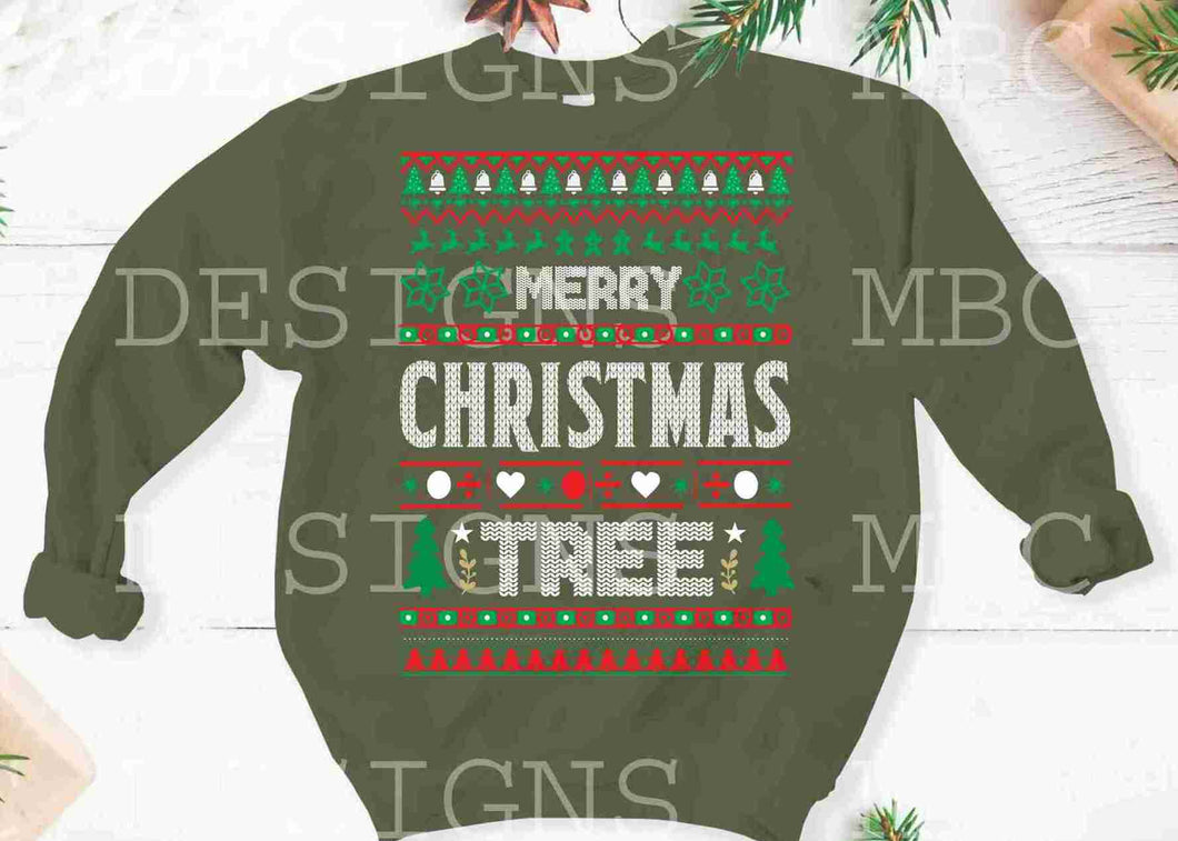 UGLY SWEATER Merry Christmas Tree-Toddler Sizing