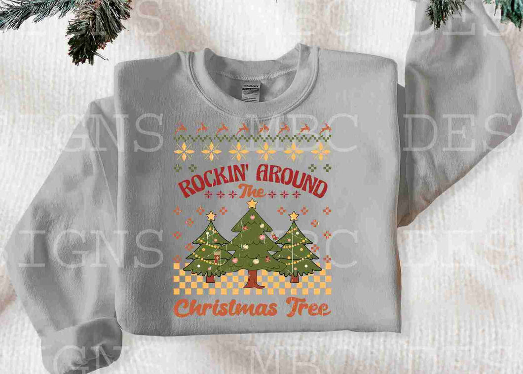 UGLY SWEATER Rockin' Around the Christmas Tree-Youth Sizing