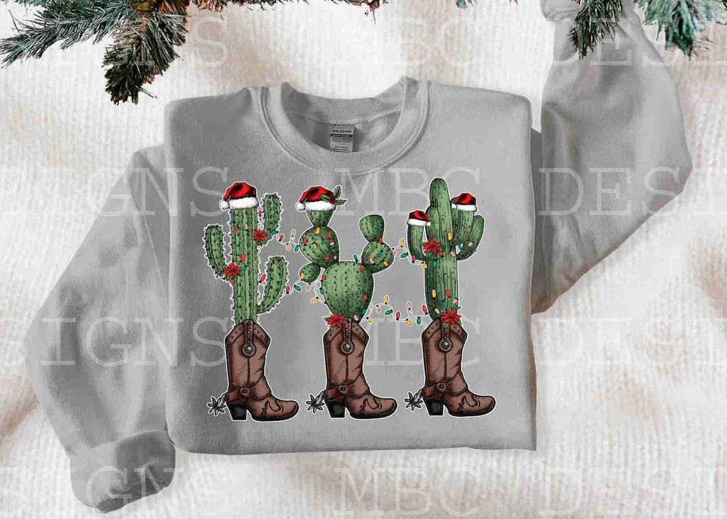 Western Christmas Cacti w/ Hats-Infant Sizing