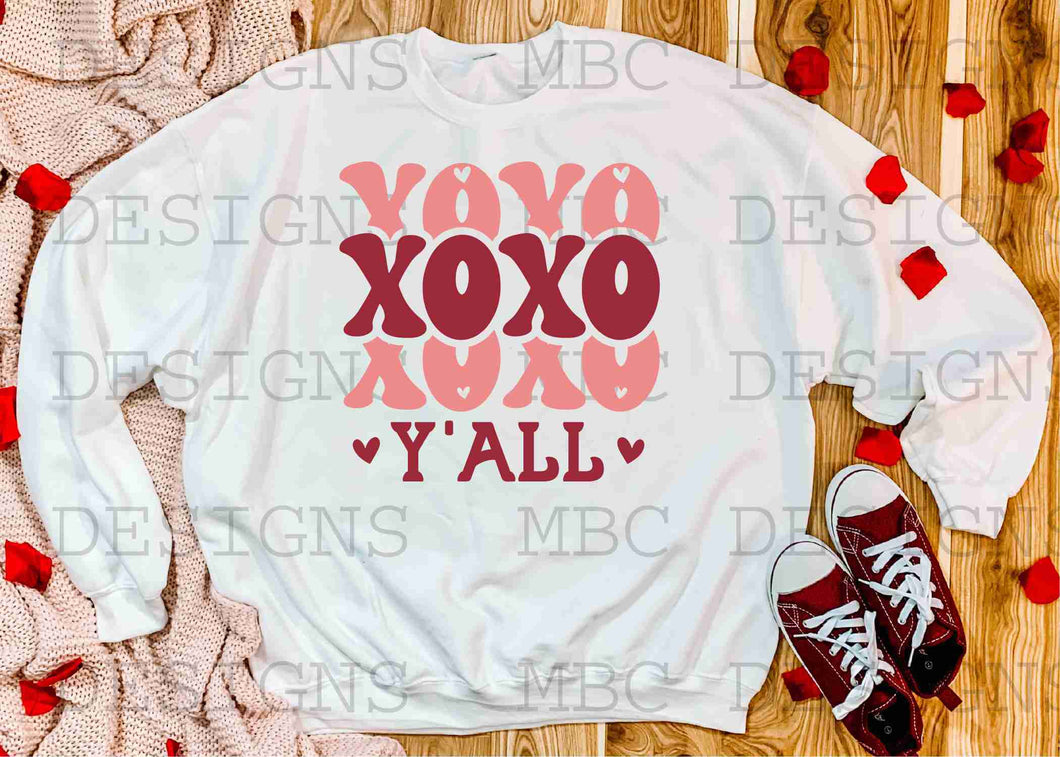 XOXO Y'all (stacked)-Toddler Sizing