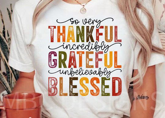 Fall-Thankful, Grateful, Blessed-Youth Sizing