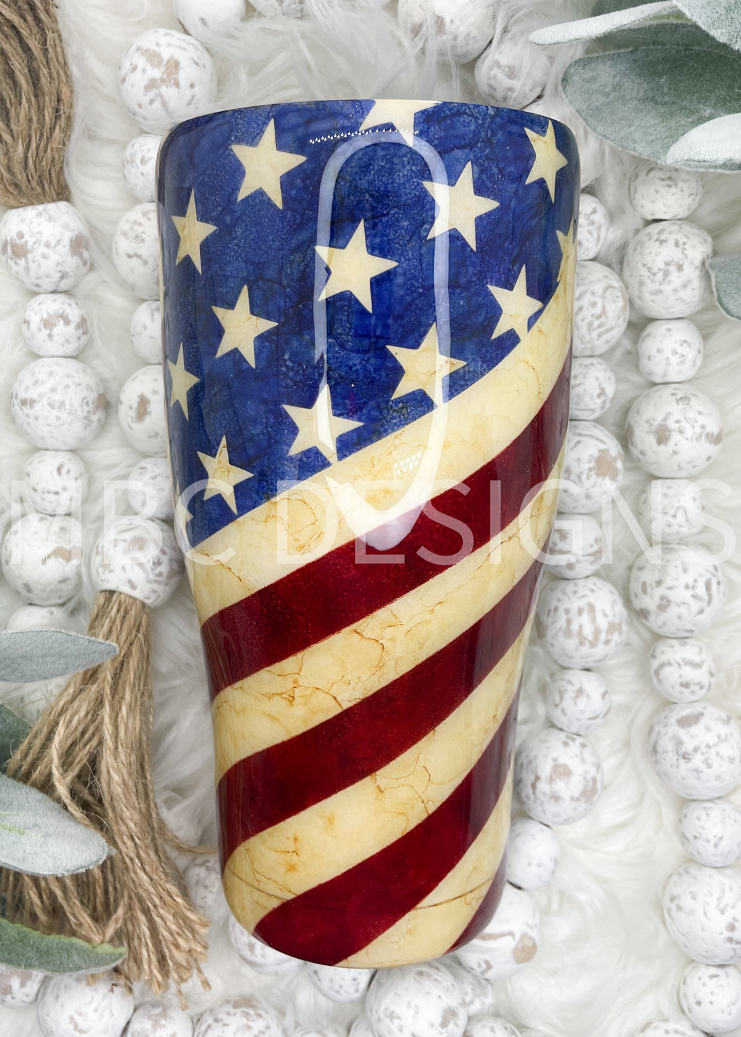 American Flag Epoxied Tumbler